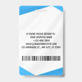 Personalized Nurse ID Badge for Hospital Staff バッジ (裏面)