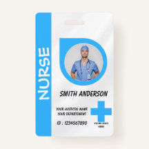 Personalized Nurse ID Badge for Hospital Staff