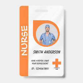 Personalized Nurse ID Badge for Hospital Staff バッジ