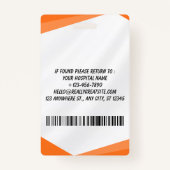 Personalized Nurse ID Badge for Hospital Staff バッジ (裏面)