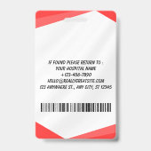 Personalized Nurse ID Badge for Hospital Staff バッジ (裏面)