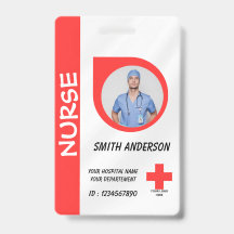 Personalized Nurse ID Badge for Hospital Staff