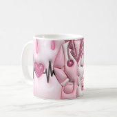 Personalized Nurse in Progress Classic 11oz Mug コーヒーマグカップ (正面左)