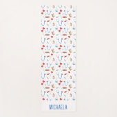 Personalized Nurse Medicine Equipment Pattern ヨガマット (正面)