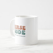 Personalized Nurse Mode Retro Typography コーヒーマグカップ (正面左)