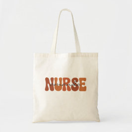 Personalized Nurse Name Retro Wavy Typography トートバッグ