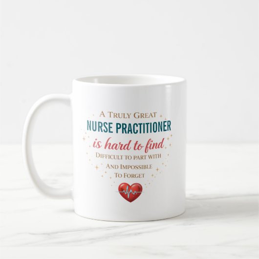 Personalized Nurse Practitioner Appreciation Quote コーヒーマグカップ (左)