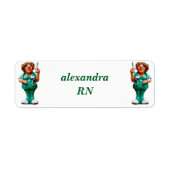 Personalized nurse RN  ラベル (正面)