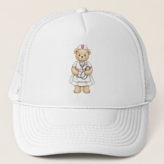Personalized Nurse Teddy Bear Custom Name Nursing  キャップ