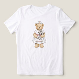 Personalized Nurse Teddy Bear Custom Name Nursing  トライブレンドＴシャツ