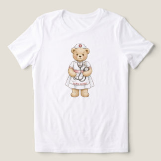 Personalized Nurse Teddy Bear Custom Name Nursing  トライブレンドＴシャツ