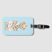 Personalized Nurse Teddy Bear Custom Name Nursing ラゲッジタグ (正面横)