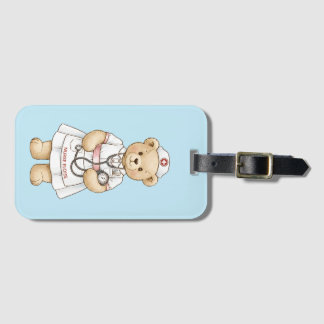 Personalized Nurse Teddy Bear Custom Name Nursing  ラゲッジタグ