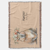 Personalized Nursery Blanket • Capybara Baby Decor スローブランケット (正面縦)