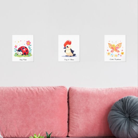 Personalized Nursery Room Decor - Woodland Animals (リビング)