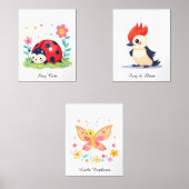 Personalized Nursery Room Decor - Woodland Animals (正面)
