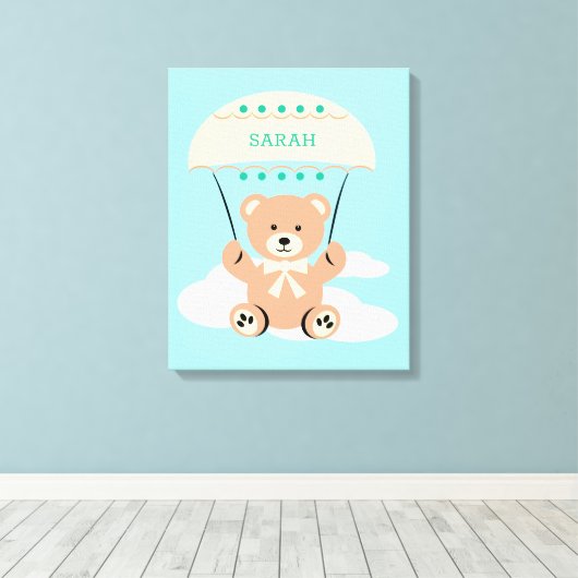 Personalized Nursery wall Art キャンバスプリント (インサイチュ (ウッドフロア))