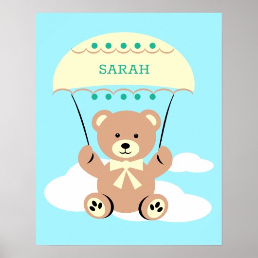Personalized Nursery wall Art ポスター (正面)