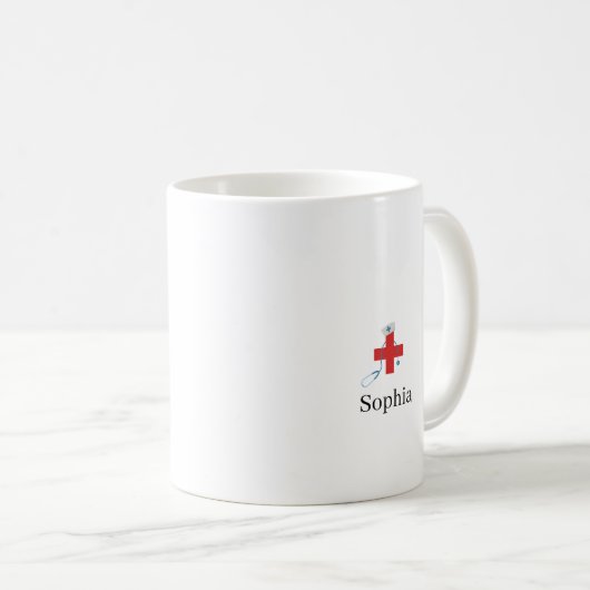 Personalized Nursing is a Calling Artistic Gift コーヒーマグカップ (正面右)