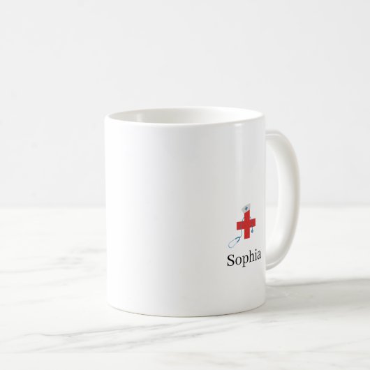 Personalized Nursing is a Calling Modern Gift コーヒーマグカップ (正面右)
