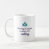 Personalized Nursing is a Calling Modern Gift コーヒーマグカップ (左)