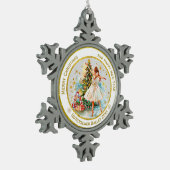 Personalized Nutcracker Ballet Christmas - Gift スノーフレークピューターオーナメント (左)