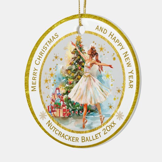 Personalized Nutcracker Ballet Christmas - Gift セラミックオーナメント (左)