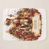 Personalized Nutcracker Christmas Blanket with Nam シェルパブランケット (正面(横))