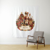 Personalized Nutcracker Christmas Blanket with Nam タペストリー (インサイチュ)