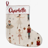 Personalized Nutcracker Christmas Stocking  ラージクリスマスストッキング (正面)