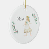 Personalized Nutcracker Clara Keepsake  Ceramic Or セラミックオーナメント (右)