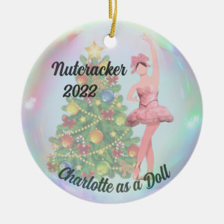 Personalized Nutcracker Ornament - Ballerina Doll セラミックオーナメント