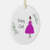 Personalized Nutcracker Party Girl  Keepsake セラミックオーナメント (右)