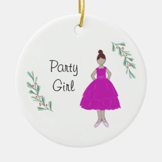 Personalized Nutcracker Party Girl  Keepsake セラミックオーナメント
