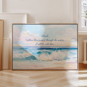 Personalized Ocean Bible Verse, Isaiah 43:2 キャンバスプリント
