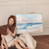 Personalized Ocean Bible Verse, Isaiah 43:2 キャンバスプリント