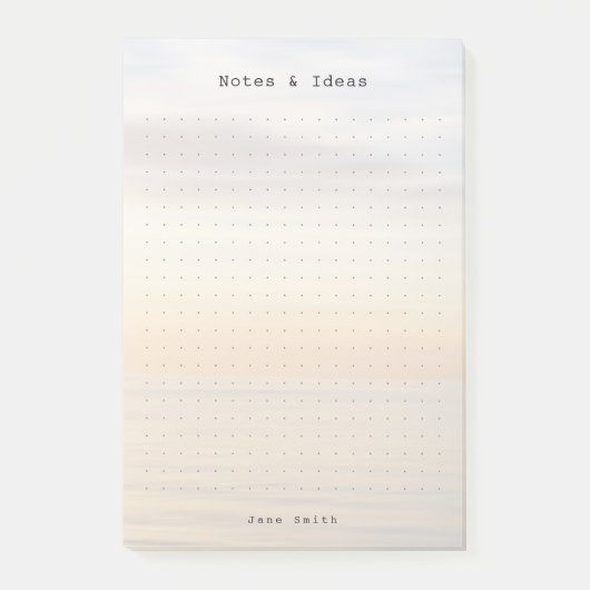 Personalized ocean sunset aesthetic dot Grid  ポストイット (正面)