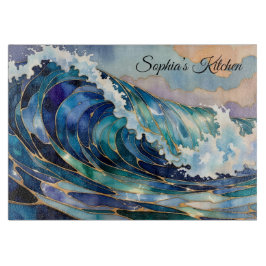 Personalized Ocean Wave Cutting Board Coastal カッティングボード
