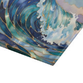 Personalized Ocean Wave Cutting Board Coastal カッティングボード (角)