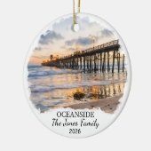 Personalized Oceanside Ornament, Custom California セラミックオーナメント (左)