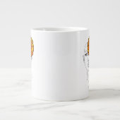 Personalized October Birth Flower Portrait ジャンボコーヒーマグカップ (正面)