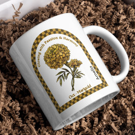 Personalized October Birth Month Flower コーヒーマグカップ