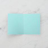 Personalized October Teal Glasswing Butterfly Art カード (内部)