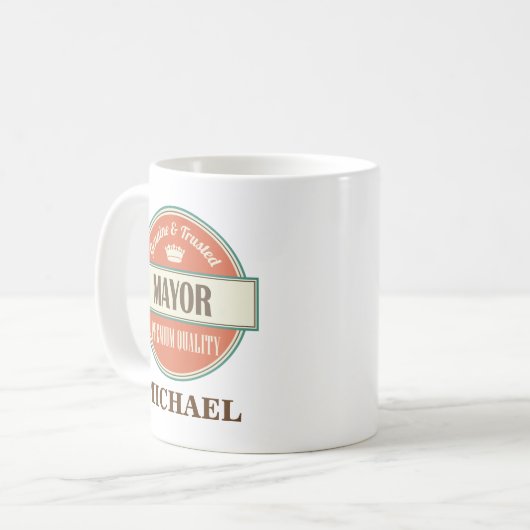 personalized Office Mug Gift市長 コーヒーマグカップ (正面左)