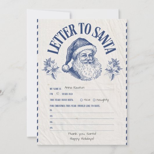 Personalized Official North Pole Letter From Santa 招待状 (正面)