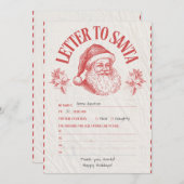 Personalized Official North Pole Letter From Santa 招待状 (正面/裏面)