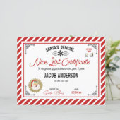 Personalized Official Santa Nice List Certificate (スタンド正面)