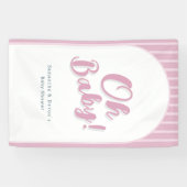 Personalized Oh Baby Photo Wall Shower Banner 横断幕 (横)
