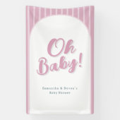 Personalized Oh Baby Photo Wall Shower Banner 横断幕 (縦)