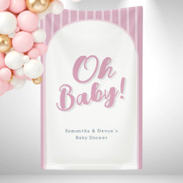 Personalized Oh Baby Photo Wall Shower Banner 横断幕